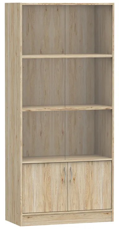 Βιβλιοθήκη Burcy pakoworld oak 80x40x177εκ (1 τεμάχια)