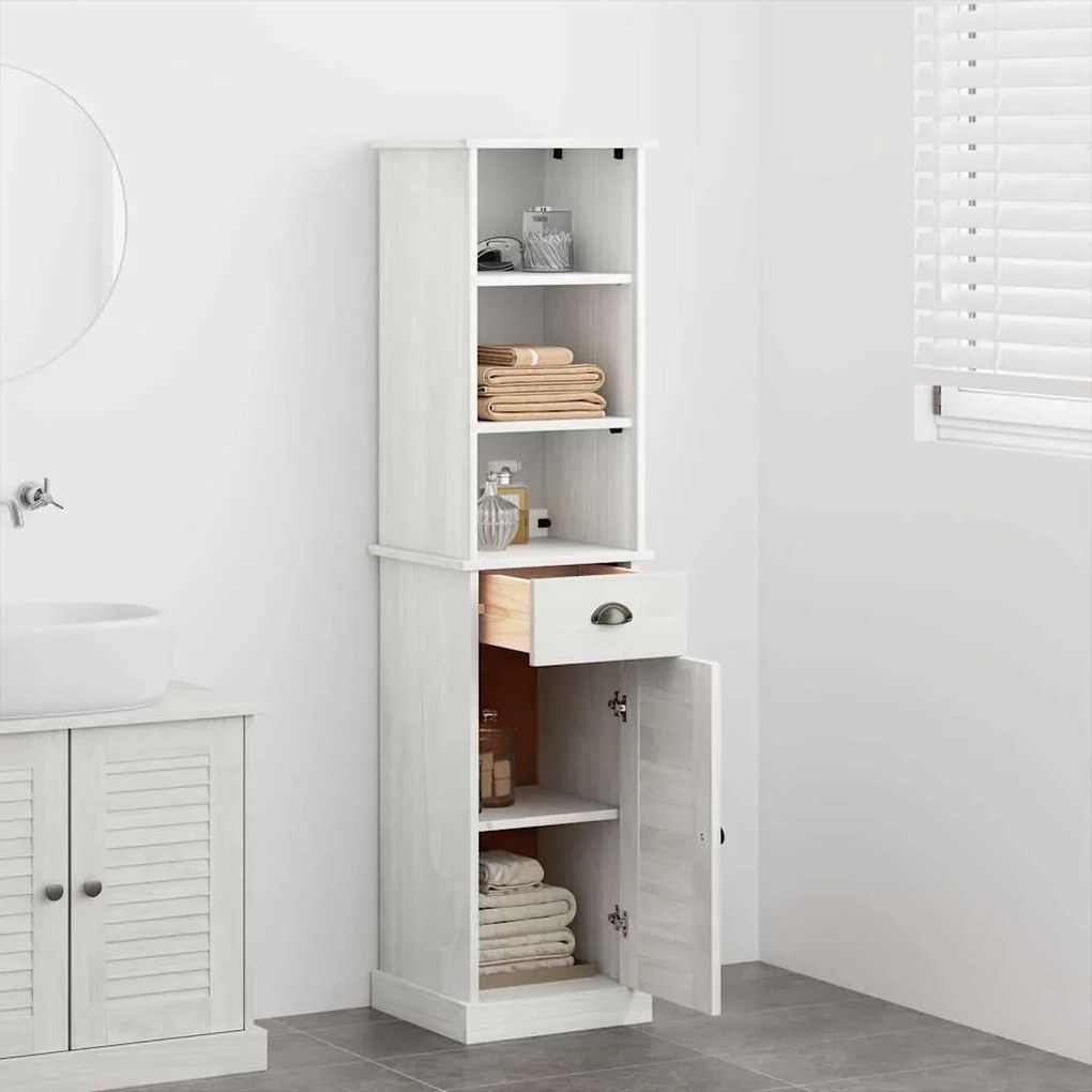 vidaXL Σετ Επίπλων Μπάνιου VIGO 2 pcs Καφέ και Λευκό 37 x 34 x 150 εκ