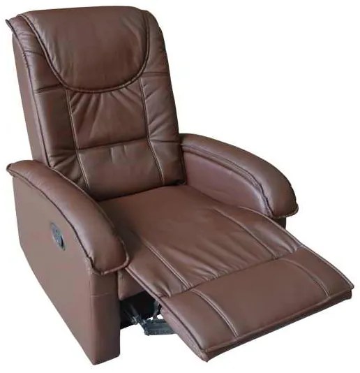 ΠΟΛΥΘΡΟΝΑ RELAX ΜΕ ΜΗΧΑΝΙΣΜΟ MASSAGE ROCCA HM0026.03 PU ΚΑΦΕ ΣΚΟΥΡΟ 80x96x97 εκ.