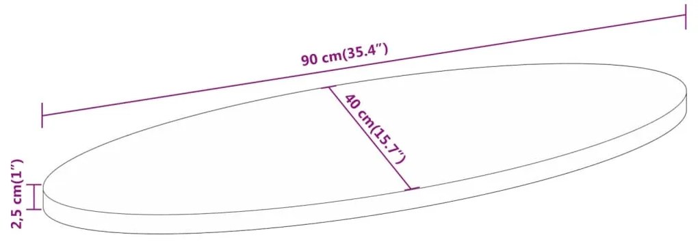 ΕΠΙΦΑΝΕΙΑ ΤΡΑΠΕΖΙΟΥ ΟΒΑΛ 90X40X2,5 ΕΚ. ΜΑΣΙΦ ΞΥΛΟ ΜΑΝΓΚΟ 370859