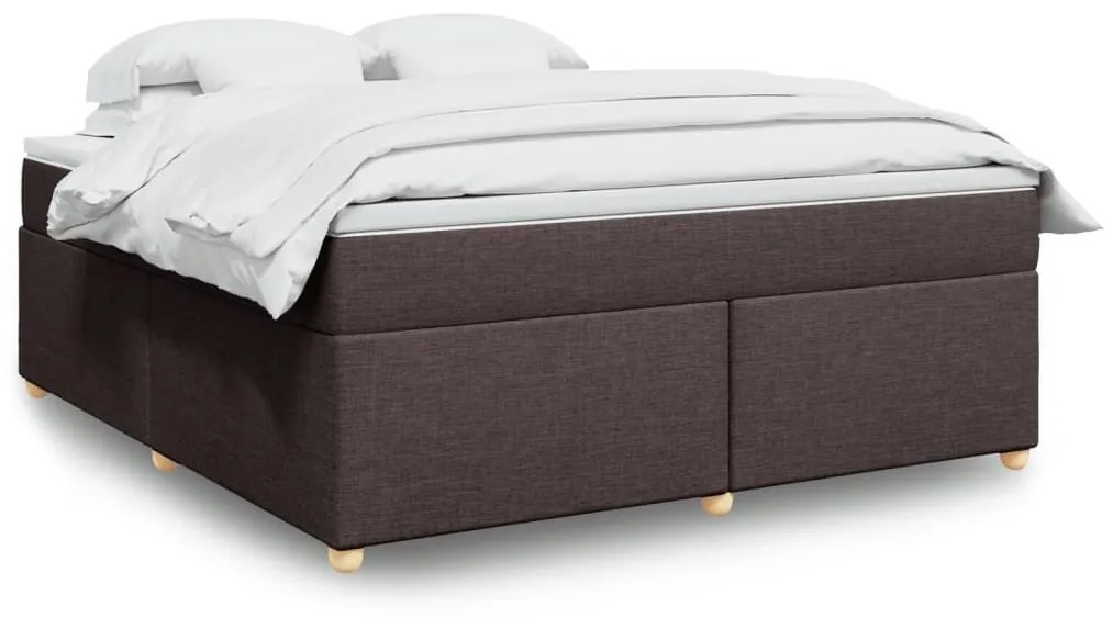 ΚΡΕΒΑΤΙ BOXSPRING ΜΕ ΣΤΡΩΜΑ ΣΚΟΥΡΟ ΚΑΦΕ 180X200 ΕΚ ΥΦΑΣΜΑΤΙΝΟ 3285397