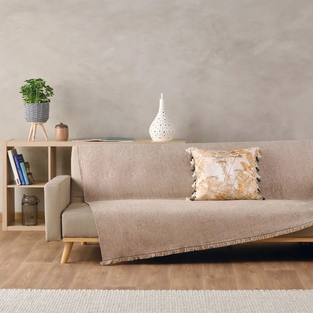 Ριχτάρι Tura 18 Beige Kentia Τετραθέσιο 180x340cm Ακρυλικό,Βαμβάκι, Polyester