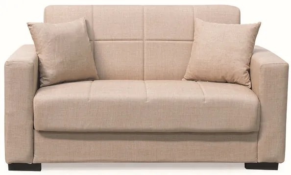 ROVER LIGHT BROWN ΥΦΑΣΜΑ 2ΘΕΣΙΟΣ ΚΑΝΑΠΕΣ/ΚΡΕΒΑΤΙ ΜΕ ΑΠΟΘ.ΧΩΡΟ 150Χ80εκ.