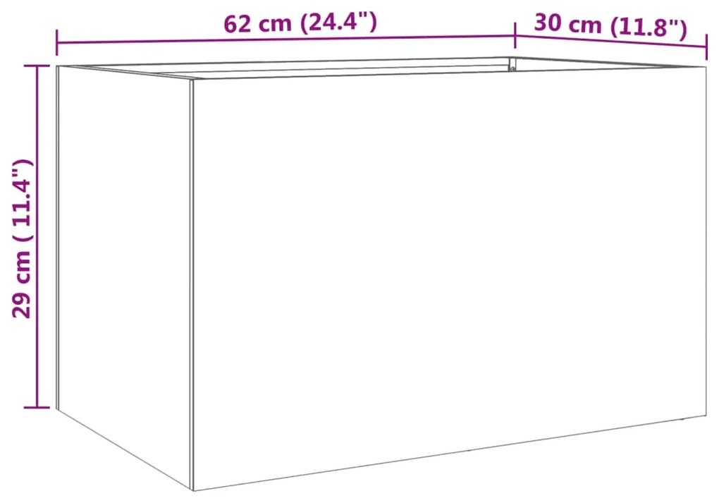 ΖΑΡΝΤΙΝΙΕΡΑ ΑΣΗΜΙ 62X40X39 ΕΚ. ΑΠΟ ΑΝΟΞΕΙΔΩΤΟ ΑΤΣΑΛΙ 841599