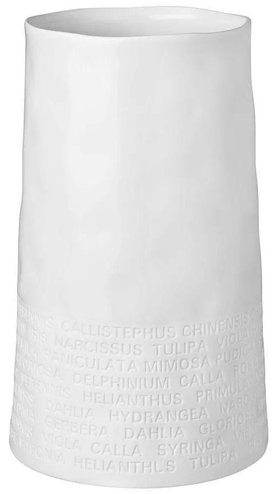 Βάζο Με Επιγραφή 0012442 20x10cm White Raeder Porcelain