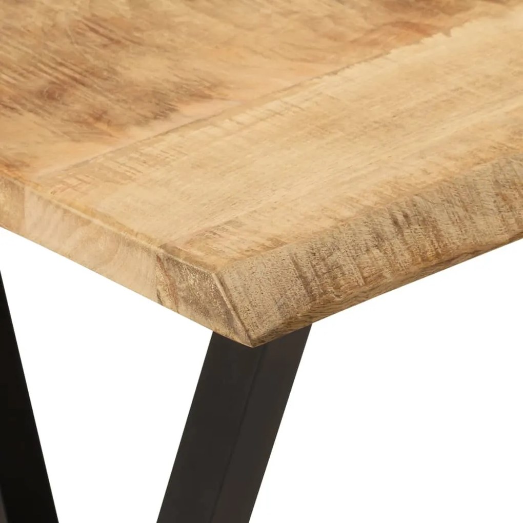 Τραπέζι Κονσόλα με Live Edge 105x33x76 εκ. Μασίφ Ξύλο Μάνγκο - Καφέ