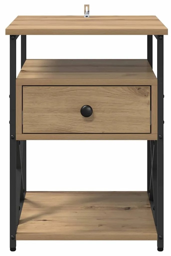 vidaXL Κομοδίνο Artisan Oak 40 x 42 x 55 εκ Επεξεργασμένο ξύλο