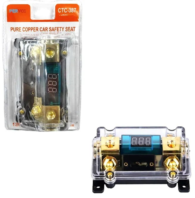 PerVoi Ασφαλειοθήκη με ψηφιακό βολτόμετρο CTC-387 - Digital Fuse Holder