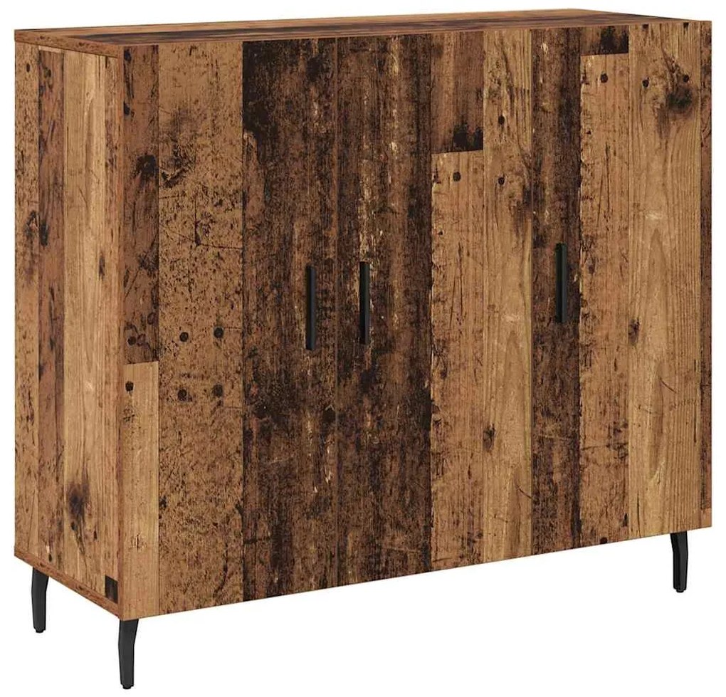 vidaXL Πλαϊνό γραφείο Παλιό ξύλο 90 x 34 x 80 εκ. Επεξεργασμένο ξύλο