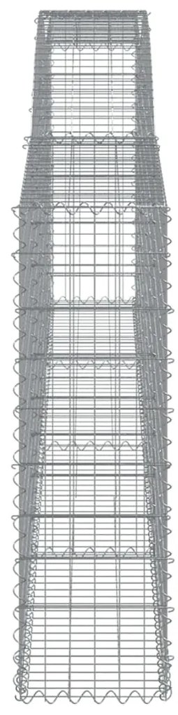 vidaXL Συρματοκιβώτια Τοξωτά 4 τεμ. 400x30x100/120 εκ. Γαλβαν. Ατσάλι