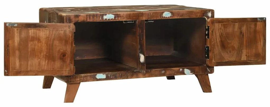 vidaXL Τραπεζάκι σαλονιού Πολύχρωμο Στερεό Ανακτηθέν Ξύλο