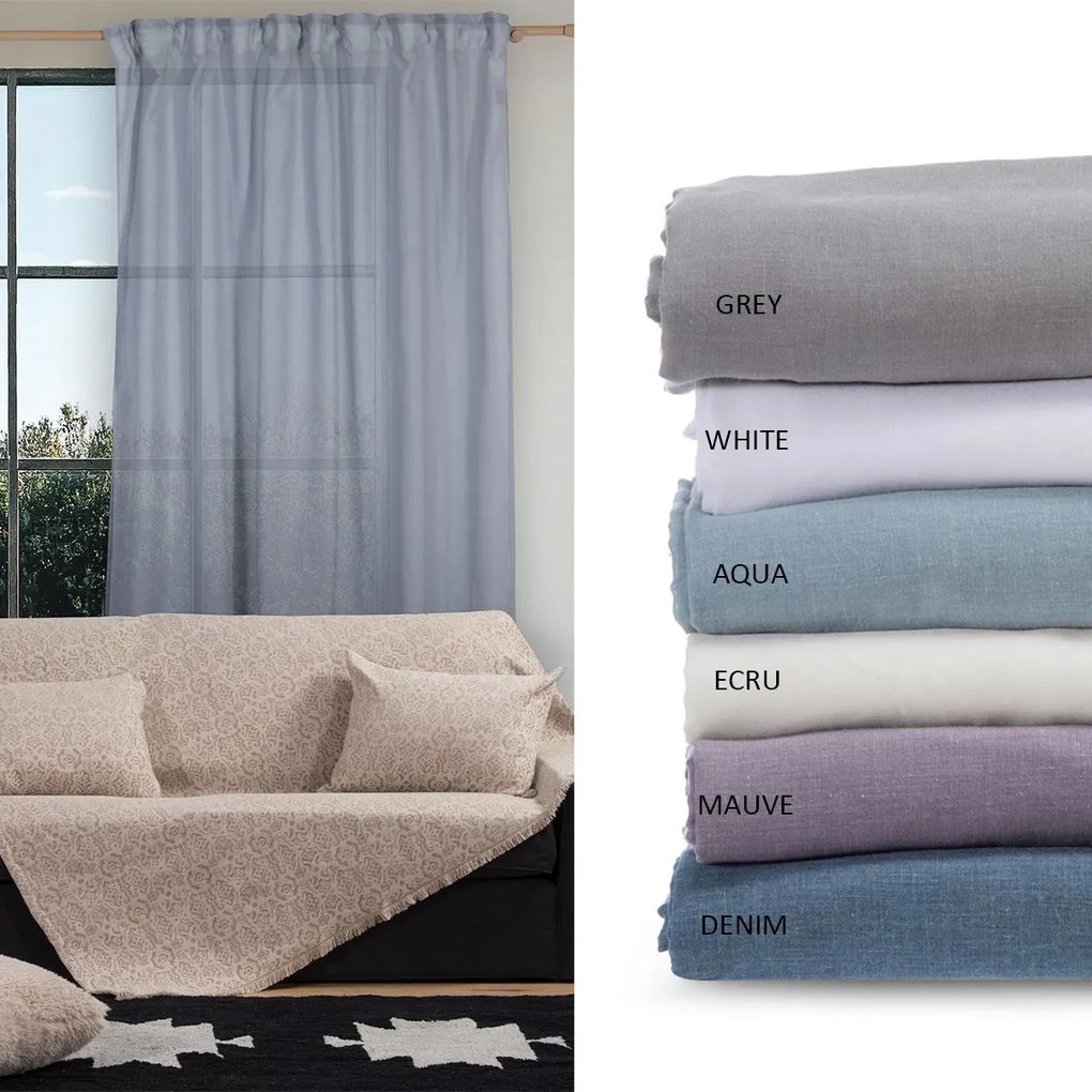 Κουρτίνα (140x270) Με Τρέσα Nef-Nef Homeware Antel Γκρι