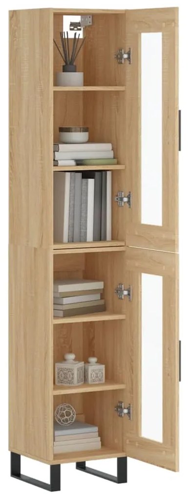 vidaXL Μπουφές Sonoma δρυς 34,5 x 34 x 180 εκ. από Επεξεργασμένο Ξύλο