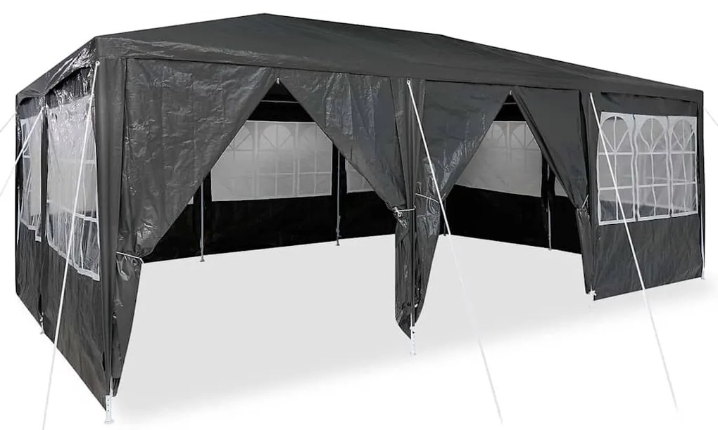vidaXL Σκηνή Πάρτυ Γκρι και Λευκό 600 x 400 x 266 εκ