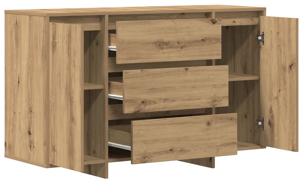 vidaXL Πλευρικός Ράφτης Artisan Δρυς 120x41x75 εκ. Επεξεργασμένο Ξύλο