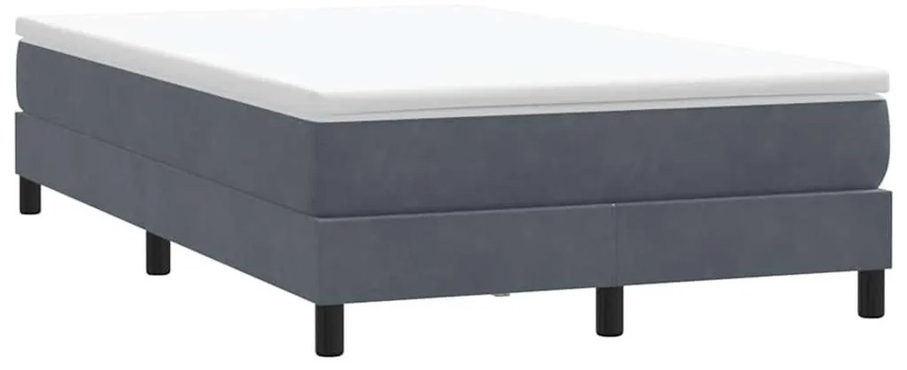 BOX SPRING ΚΡΕΒΑΤΙ ΧΩΡΙΣ ΣΤΡΩΜΑ ΣΚΟΥΡΟ ΓΚΡΙ ΒΕΛΟΥΔΙΝΟ 3315820