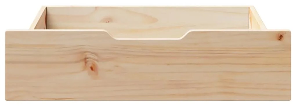 vidaXL Συρτάρια Κρεβατιού με Ροδάκια 2 τεμ. 65x55x17 εκ. Μασίφ Πεύκο