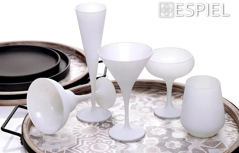 MAYA WHITE ΠΟΤΗΡΙ MARTINI &#039;&#039;ΚΩΝΙΚΟ&#039;&#039; ΛΕΥΚΟ MAT 250CC 10,5Χ17,5ΕΚ... ΣΕΤ 6 τμχ - Espiel