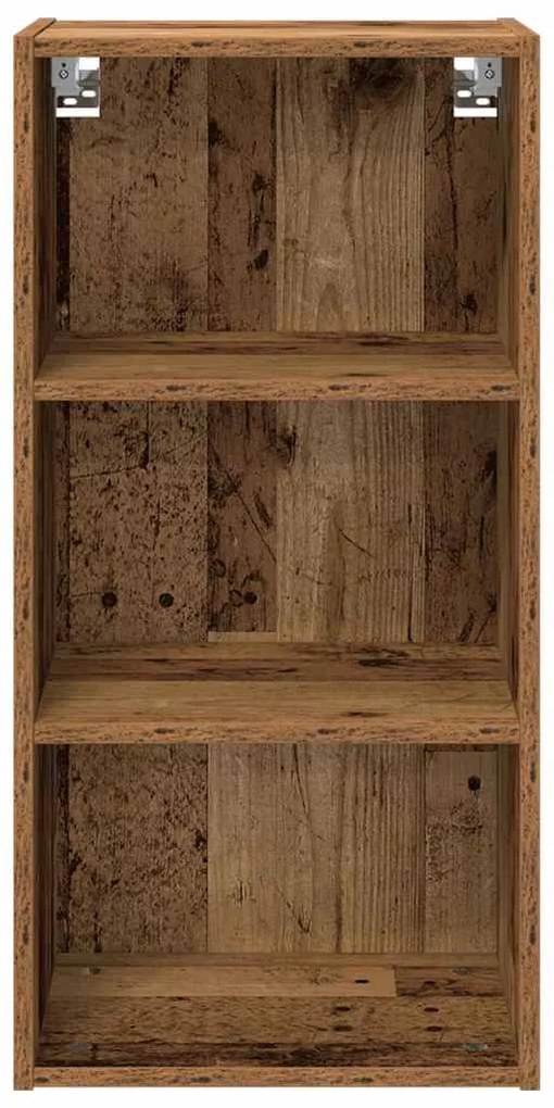 vidaXL Κρεμαστό ντουλάπι με αποθήκευση Παλιό ξύλο 40 x 29,5 x 80 εκ.