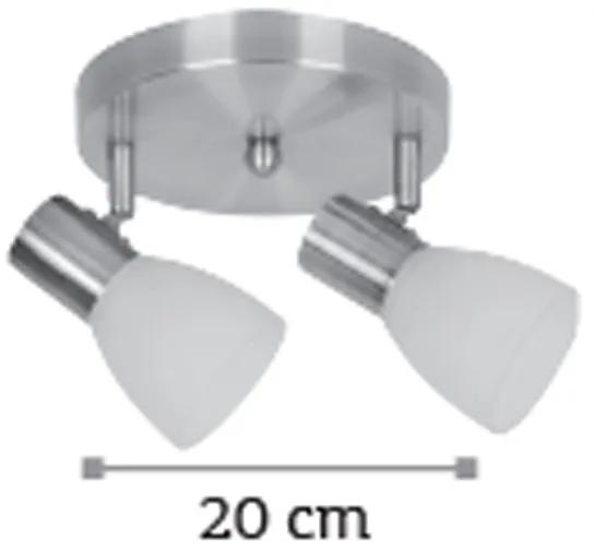 Επιτοίχιο σποτ από μέταλλο σε νίκελ ματ απόχρωση (9064-2Φ-Νίκελ Ματ)
