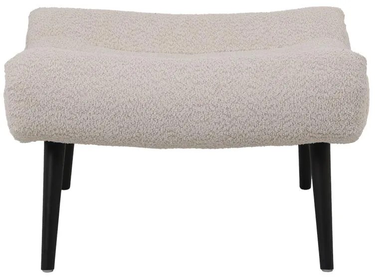 Σκαμπό - υποπόδιο Silla μπουκλέ ύφασμα σε μπεζ απόχρωση 68x58x40εκ 68x58x40 εκ.