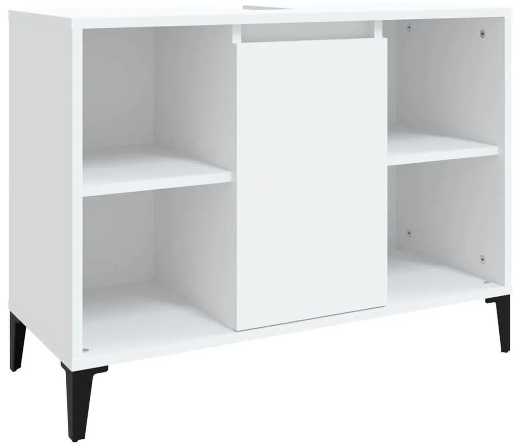 vidaXL Ντουλάπι Νιπτήρα Λευκό 80 x 33 x 60 εκ. Επεξεργασμένο Ξύλο