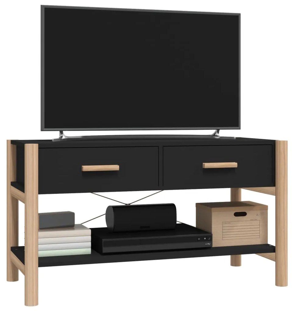 vidaXL Έπιπλο Τηλεόρασης Μαύρο 82 x 38 x 45 εκ. από Επεξεργασμένο Ξύλο