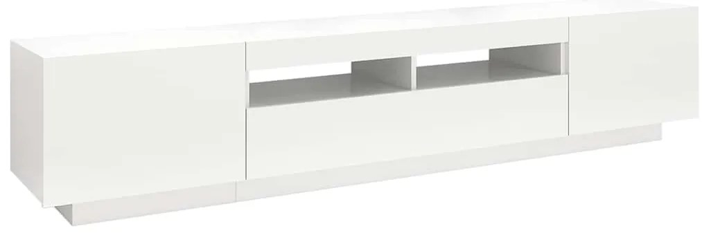vidaXL Έπιπλο Τηλεόρασης με LED Λευκό 200 x 35 x 40 εκ.