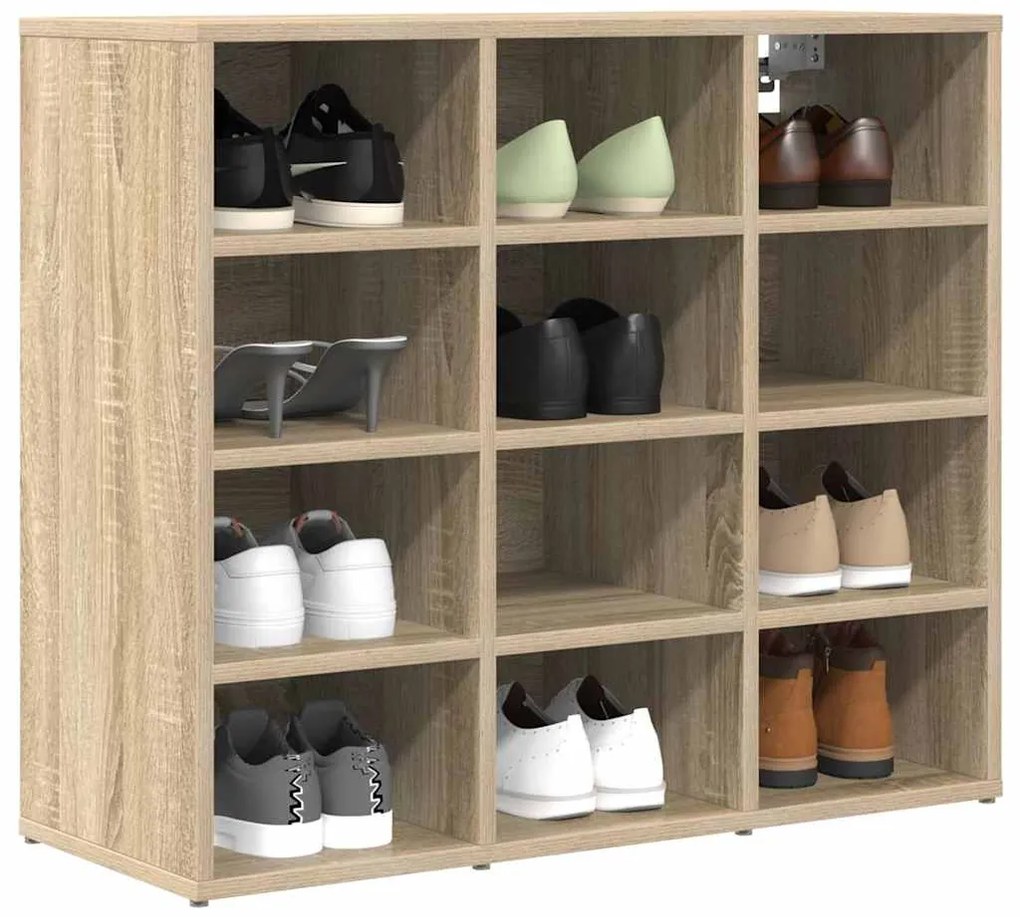 vidaXL Παπουτσοθήκη Sonoma Δρυς 77.5 x 30 x 67 εκ. Επεξεργασμένο ξύλο