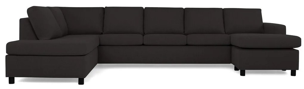 Γωνιακός Καναπές Scandinavian Choice C157, Μαύρο, 344x199x80cm