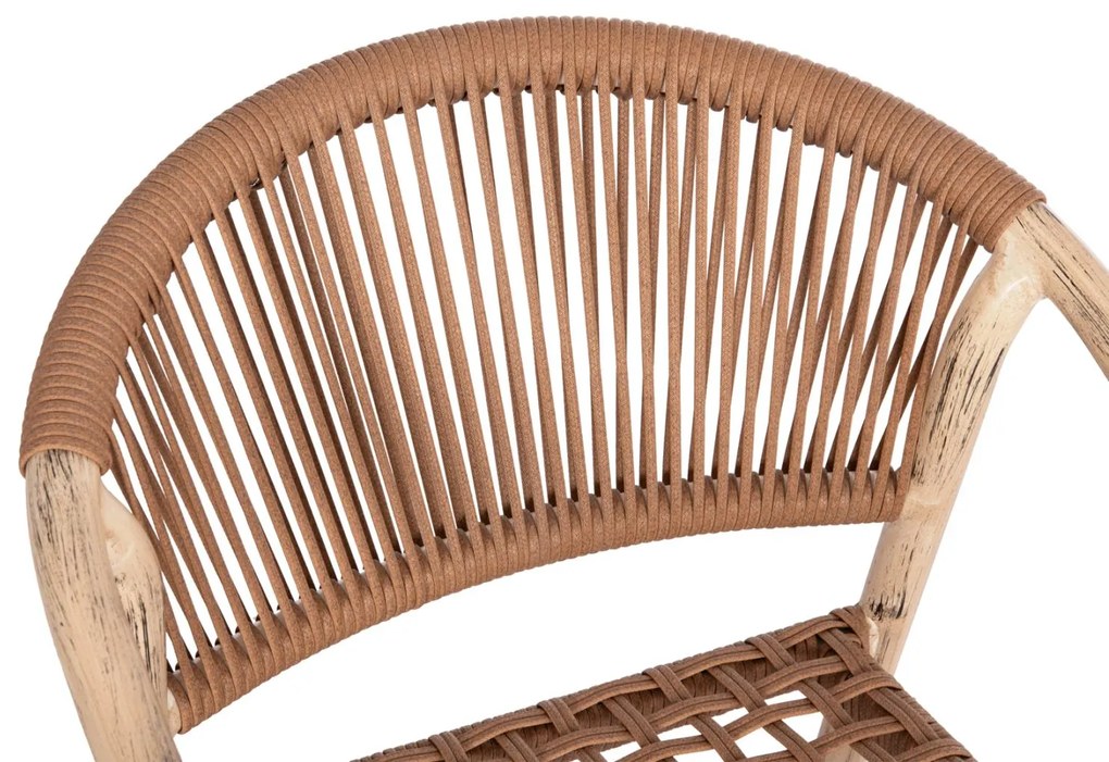 Καρέκλα - Πολυθρόνα KERLY C6050.01 Αλουμίνιο Δρύς - P.E.Rattan Χάλκινο 54x58,5x76Υ εκ. 54x58.5x76 εκ.