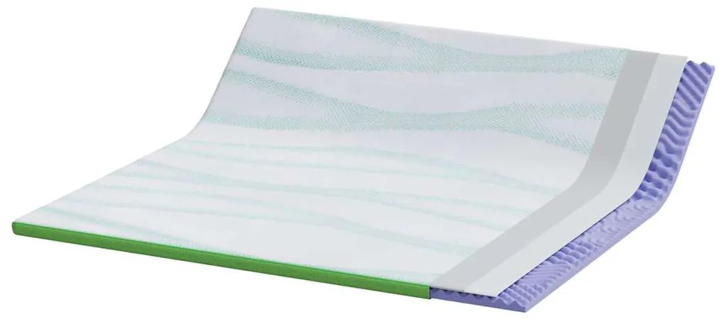 vidaXL Στρώμα επικάλυψης Λευκό και Πράσινο 180 x 200 cm