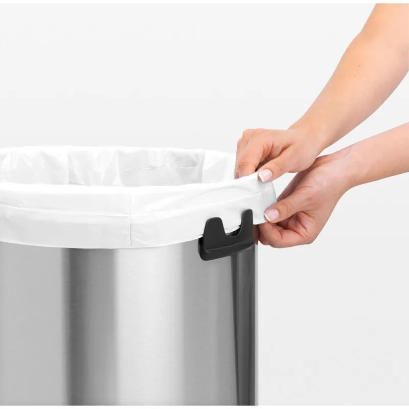 Κάδος BrabantiaTouch 647246, 60 l, Ομαλό και αθόρυβο άνοιγμα, Λευκό