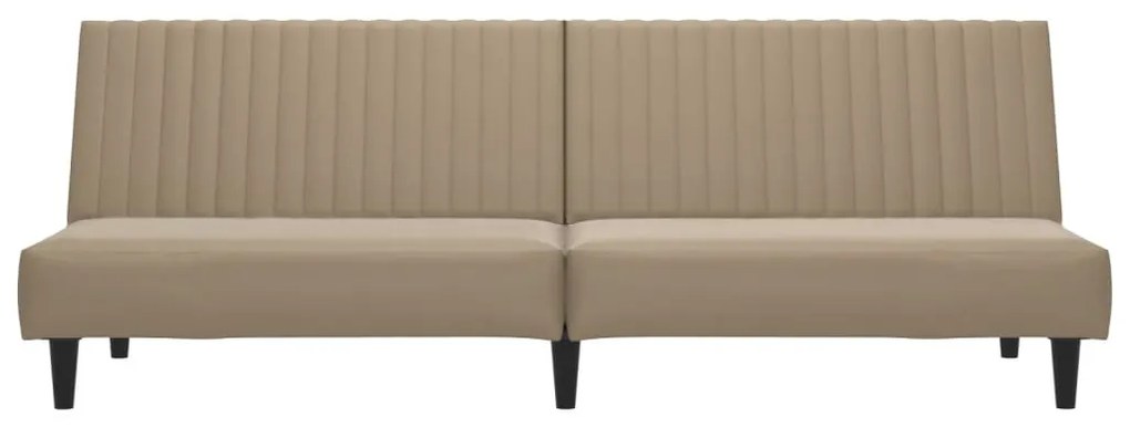 vidaXL Καναπές Κρεβάτι Διθέσιος Καπουτσίνο από Συνθετικό Δέρμα