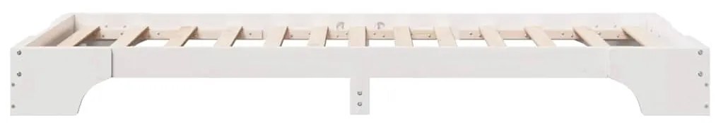 vidaXL Σκελετός Κρεβατιού Λευκό 80 x 200 cm Μασίφ ξύλο πεύκου