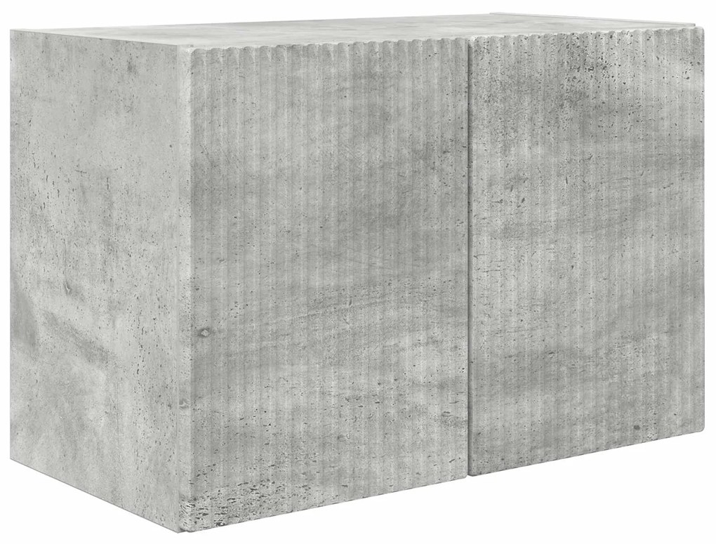 vidaXL Σετ τοίχου για τηλεόραση Επιτοίχιο 4 pcs Σκυρόδεμα Γκρι