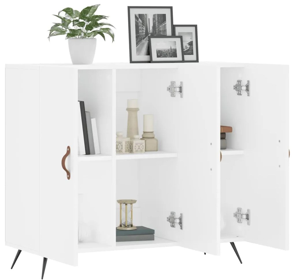 vidaXL Μπουφές Λευκός 90 x 34 x 80 εκ. από Επεξεργασμένο Ξύλο