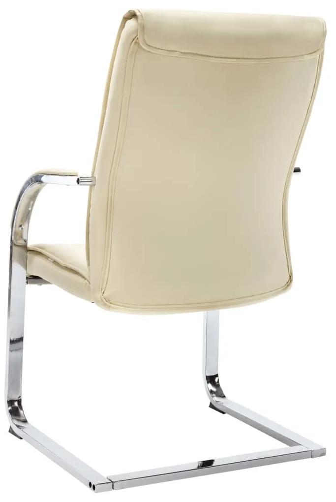Καρέκλα Γραφείου «Πρόβολος» Κρεμ από Συνθετικό Δέρμα - Κρεμ