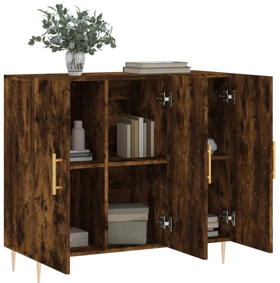 vidaXL Ντουλάπι Καπνιστή Δρυς 90x34x80 εκ. Επεξεργασμένο Ξύλο