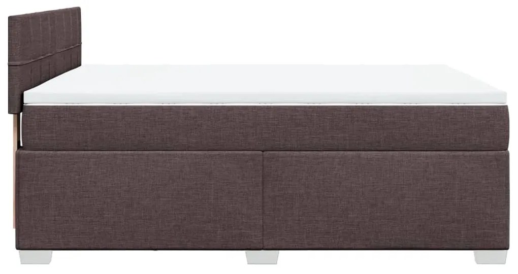 ΚΡΕΒΑΤΙ BOXSPRING ΜΕ ΣΤΡΩΜΑ ΣΚΟΥΡΟ ΚΑΦΕ 140X190 ΕΚ. ΥΦΑΣΜΑΤΙΝΟ 3288186