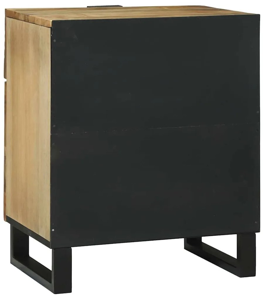 vidaXL Κομοδίνο με συρτάρι Καφέ 50 x 33 x 60 εκ Μασίφ ξύλο μάνγκο