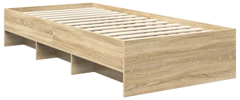 vidaXL Σκελετός Κρεβατιού Δρύς Sonoma 90 x 200 cm Επεξεργασμένο ξύλο