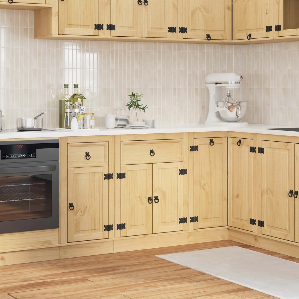 vidaXL Ντουλαπιού με ράφι Μέλι 60 x 46 x 81,5 εκ Στερεά ξυλεία πεύκου