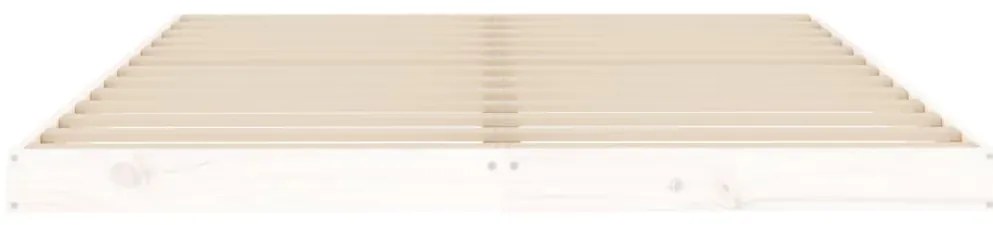 vidaXL Πλαίσιο Κρεβατιού άσπρο 140 x 190 εκ. από Μασίφ Ξύλο Πεύκου