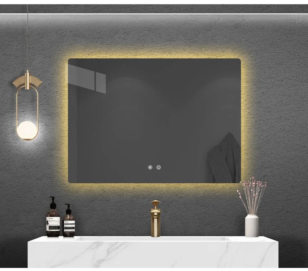 Καθρέπτης μπάνιου L-02 LED 100x70 εκ. 100x3x70 εκ.