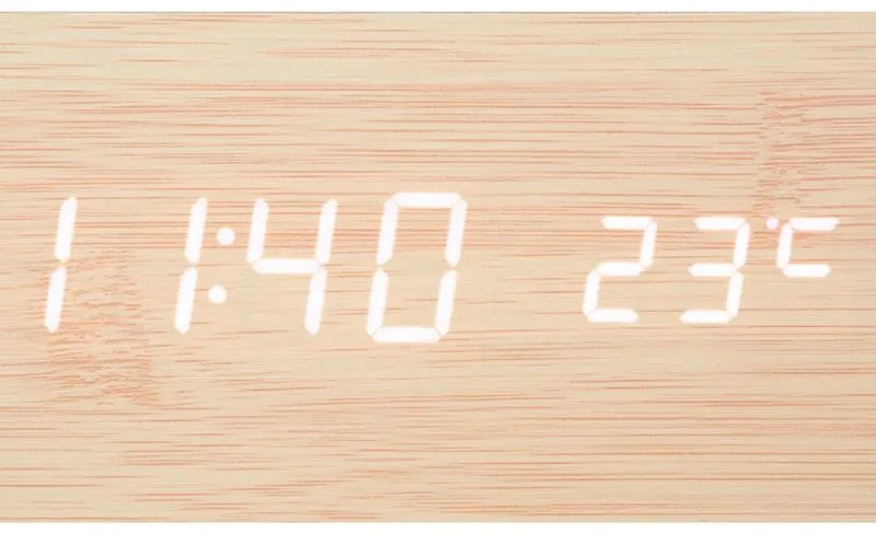 Επιτραπέζιο ρολόι Gamiel φυσικό χρώμα mdf 15x4x7εκ 15x4x7 εκ.