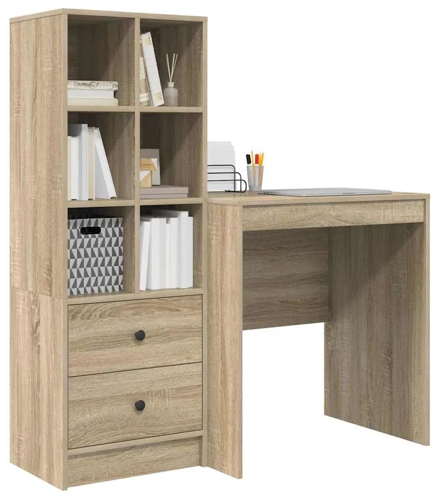 vidaXL Γραφείο με αποθηκευτικό χώρο 2 pcs Δρύς Sonoma 70 x 50 x 76 εκ.