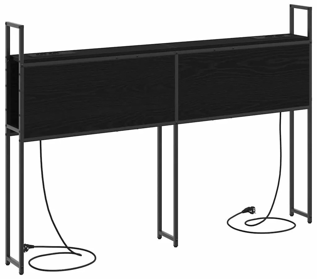 vidaXL Κεφαλάρι Αποθήκης Μαύρη δρυς 150 cm Επεξεργασμένο ξύλο