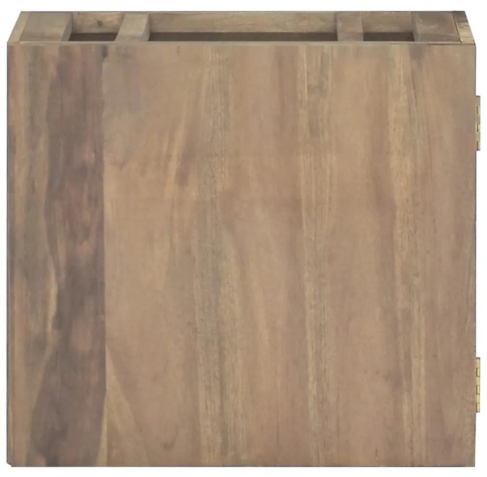 Ντουλάπι Μπάνιου Επιτοίχιο 45x30x40 εκ. από Μασίφ Ξύλο Teak - Καφέ