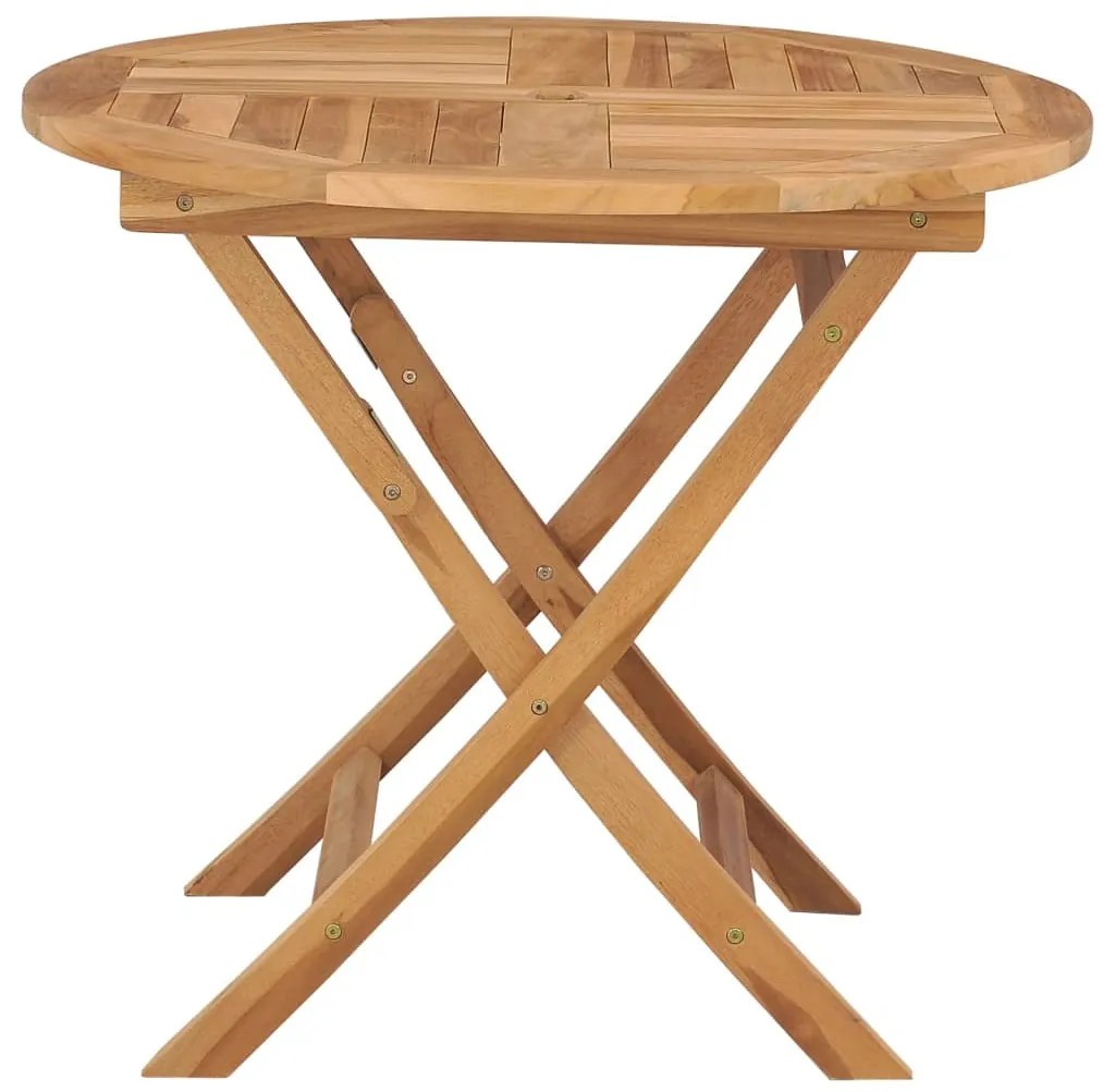 vidaXL Τραπέζι Κήπου Πτυσσόμενο 85 x 76 εκ. από Μασίφ Ξύλο Teak